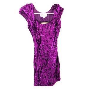 Dress the Population purple sequin dress